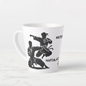 Aangepaste naam & tekst martial arts latte mok (Linkerhoek)