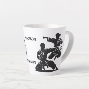 Aangepaste naam & tekst martial arts latte mok