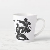 Aangepaste naam & tekst martial arts latte mok (Rechts)