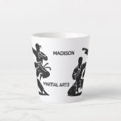 Aangepaste naam & tekst martial arts latte mok (Voorkant)