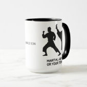 Aangepaste naam & tekst martial arts mok (Voorkant rechts)