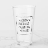 Aangepaste naam / tekst Migraine Preventie Glas (Voorkant)