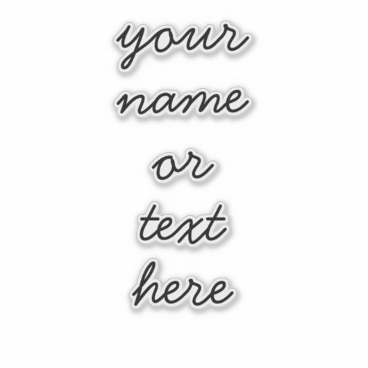 Aangepaste naam Tekst Minimale scripts Bagage Sticker (Voorkant)