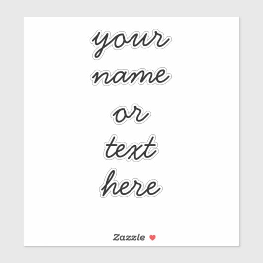 Aangepaste naam Tekst Minimale scripts Bagage Sticker (Vel)