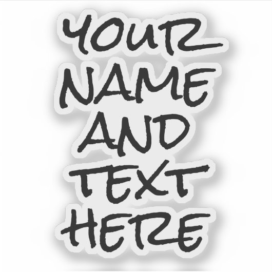 Aangepaste naam Tekst Moderne Sticker waterflesje (Voorkant)