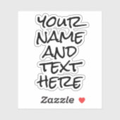 Aangepaste naam Tekst Moderne Sticker waterflesje (Vel)