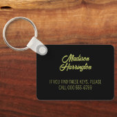 Aangepaste naam & tekst Mojito Cocktails Sleutelhanger (Achterkant)