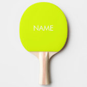 Aangepaste naam tekst monogram neon chartreuse gro tafeltennisbatje (Voorkant)