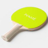 Aangepaste naam tekst monogram neon chartreuse gro tafeltennisbatje (Voorkant Gekanteld)