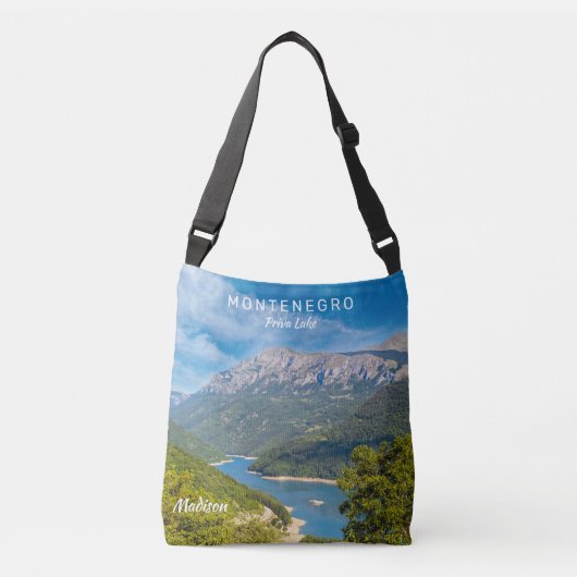 Aangepaste naam & tekst Montenegro Crossbody Tas (Voorkant)