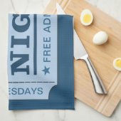 Aangepaste naam & tekst "Movie Ticket" handdoek (Quarter Fold)