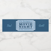 Aangepaste naam & tekst "Movie Ticket" labels Waterfles Etiket (Enkel label)