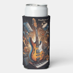 Aangepaste naam & tekst Muziekinstrumenten Seltzer Blikjeskoeler