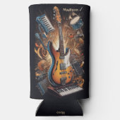 Aangepaste naam & tekst Muziekinstrumenten Seltzer Blikjeskoeler (Achterkant)