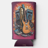 Aangepaste naam & tekst Muziekinstrumenten Seltzer Blikjeskoeler (Achterkant)