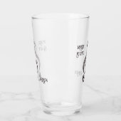 Aangepaste naam & tekst muzieknotitie sleutel glas (Links)