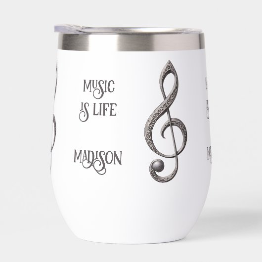 Aangepaste naam / tekst Muzikale Clef Note (Rechts)
