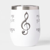 Aangepaste naam / tekst Muzikale Clef Note (Achterkant)