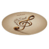 Aangepaste naam & tekst Muzikale Clef Note Snijplank (Hoek)