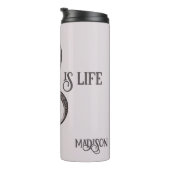 Aangepaste naam & tekst Muzikale Clef Note Thermosbeker (Geroteerd rechts)