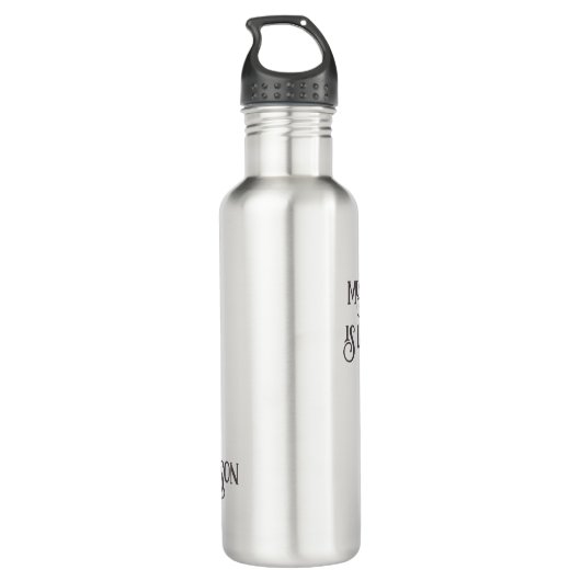 Aangepaste naam & tekst Muzikale Clef Note Waterfles (Achterkant)