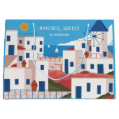 Aangepaste naam & tekst Mykonos Griekenland Groot Cadeauzakje (Voorkant)