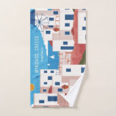 Aangepaste naam & tekst Mykonos Griekenland Handdoek (Handdoek)