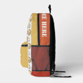 Aangepaste naam & tekst nautisch patroon bedrukte rugzak (Rechts)