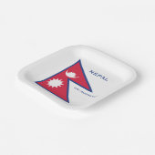 Aangepaste Naam & Tekst Nepal Vlag Papieren Bordje (Gebogen)
