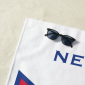 Aangepaste Naam & Tekst Nepal Vlag Strandlaken (In situ)