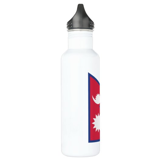 Aangepaste Naam & Tekst Nepal Vlag Waterfles (Links)
