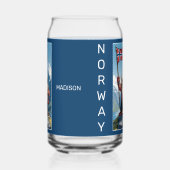 Aangepaste naam & tekst Noorse trol Blikvorm Glas (Rechts)