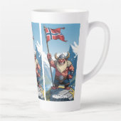 Aangepaste naam & tekst Noorse trol Latte Mok (Rechts)