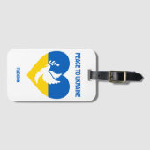 Aangepaste Naam & Tekst Oekraïne Bagagelabel (Voorkant (horizontaal))