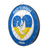 Aangepaste Naam & Tekst Oekraïne Dartbord (Voorkant Rechts)