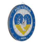 Aangepaste Naam & Tekst Oekraïne Dartbord (Voorkant Links)