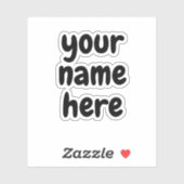 Aangepaste naam Tekst op bubbelige wijze Sticker (Vel)