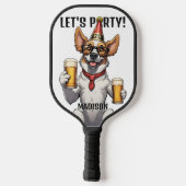 Aangepaste Naam & Tekst Partij Dier Pickleball Paddle (Achterkant)