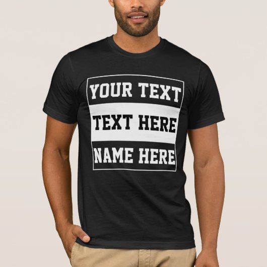 Aangepaste naam tekst personaliseren cadeau t-shirt (Voorkant)