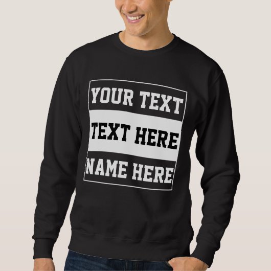 Aangepaste naam tekst personaliseren cadeau trui (Voorkant)