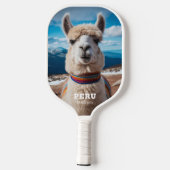 Aangepaste Naam & Tekst Peru Llama Pickleball Paddle (Achterkant)