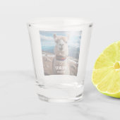 Aangepaste Naam & Tekst Peru Llama Shot Glas (Achterkant)