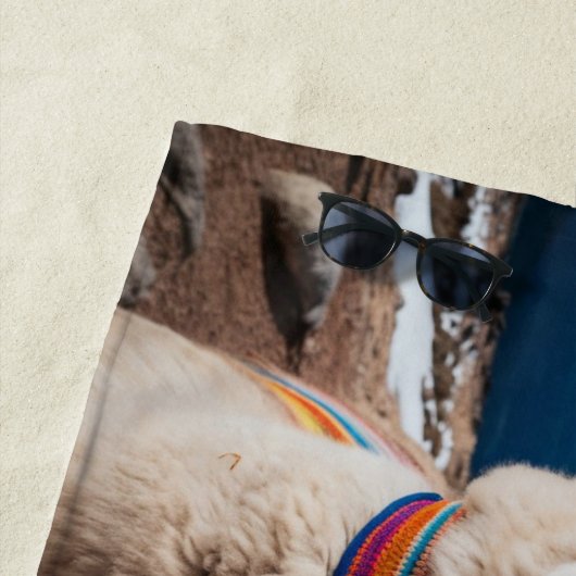 Aangepaste Naam & Tekst Peru Llama Strandlaken (In situ)