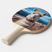 Aangepaste Naam & Tekst Peru Llama Tafeltennisbatje (Voorkant Gekanteld)