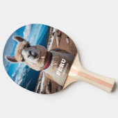 Aangepaste Naam & Tekst Peru Llama Tafeltennisbatje (Zijkant)