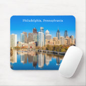 Aangepaste Naam & Tekst Philadelphia Pennsylvania Muismat (Met muis)