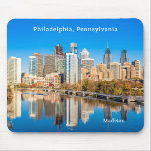 Aangepaste Naam & Tekst Philadelphia Pennsylvania Muismat