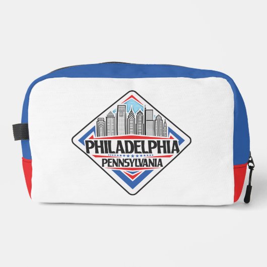 Aangepaste naam / tekst Philadelphia Pennsylvania Toilettasje (Voorkant)