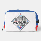 Aangepaste naam / tekst Philadelphia Pennsylvania Toilettasje (Achterkant)