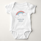 Aangepaste naam / Tekst Regenboog kinderen kleding Romper (Voorkant)